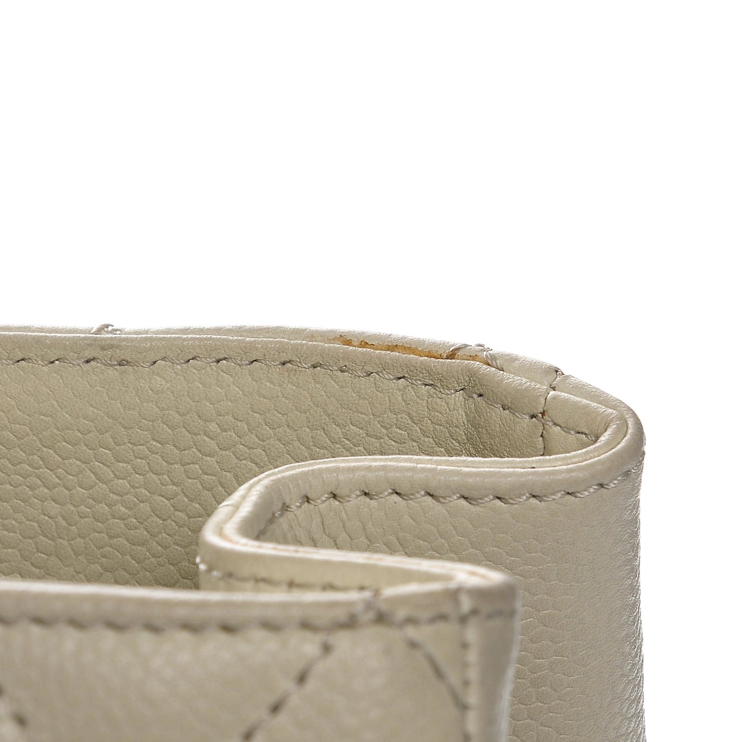 Caviar Quilted Grand Shopping Tote GST Ivory
