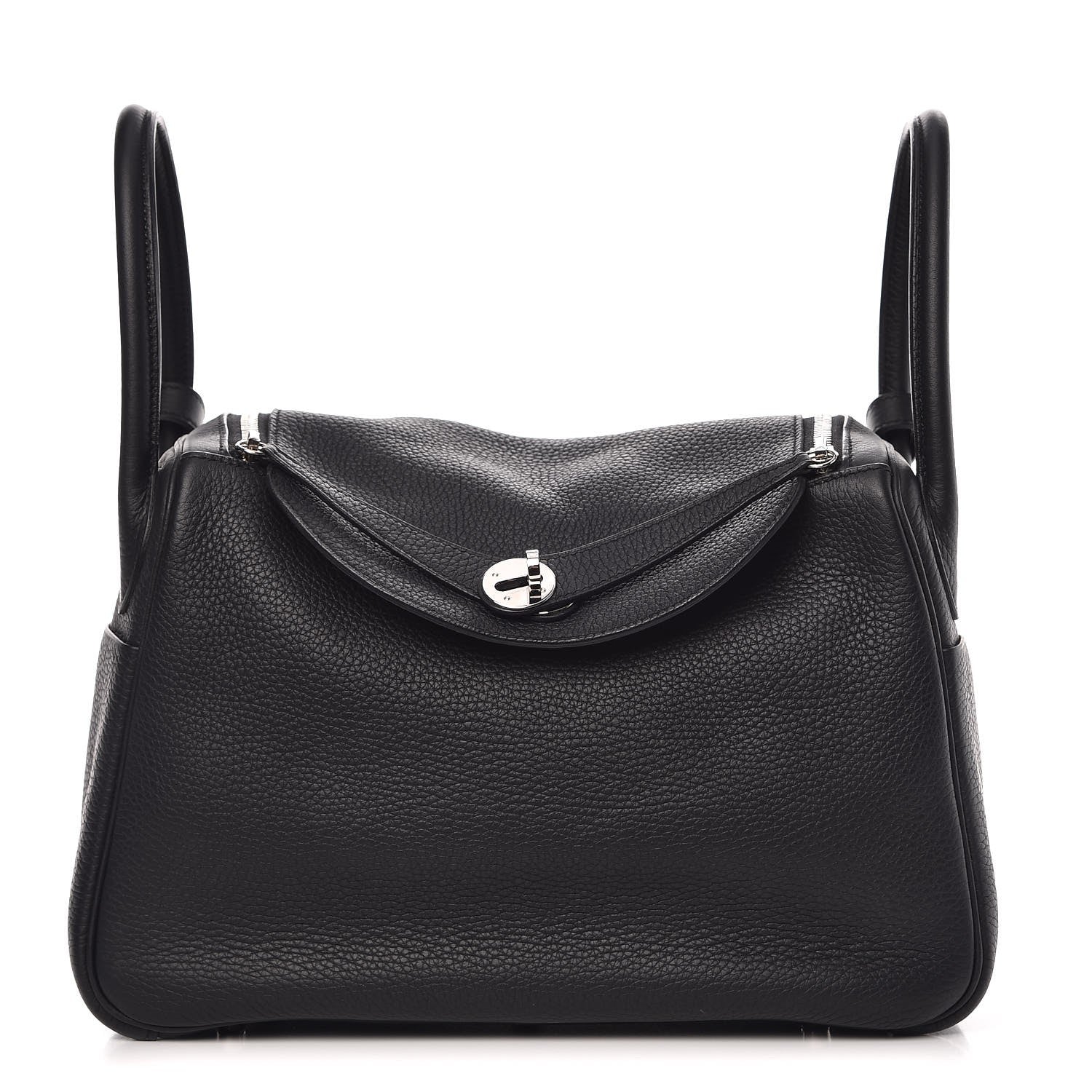 Hermes Taurillon Clemence Verso Lindy 30 Black Toffee 1 of 8