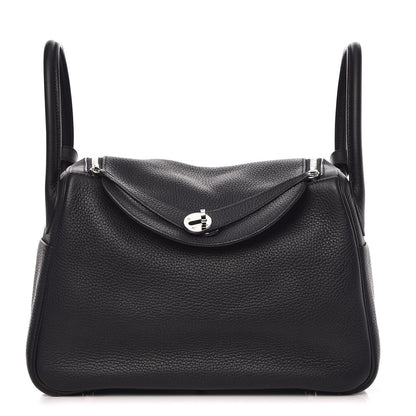 Hermes Taurillon Clemence Verso Lindy 30 Black Toffee 1 of 8