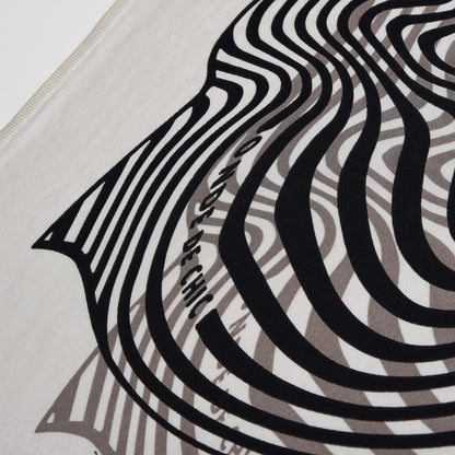 Hermes Silk Jersey Onde De Chic Scarf 90 Blanc Noir Sepia 5 of 8