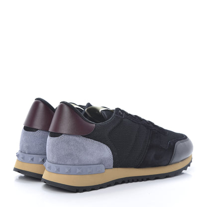 Valentino Garavani Nylon Suede Womens Rockrunner Sneakers 40 Black Multicolor 4 of 8