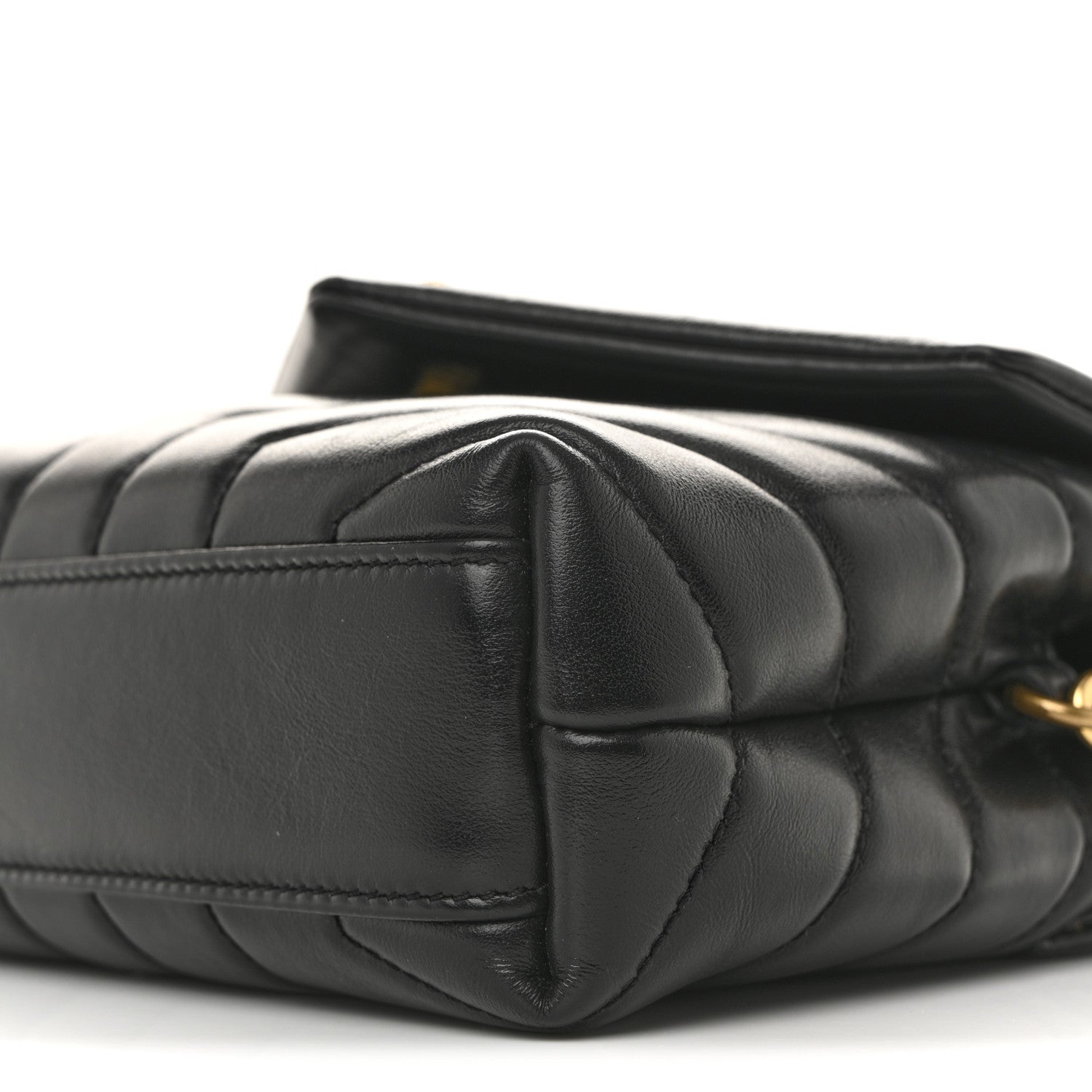 Saint Laurent Calfskin Y Quilted Monogram Toy Loulou Crossbody Bag Black 10 of 13