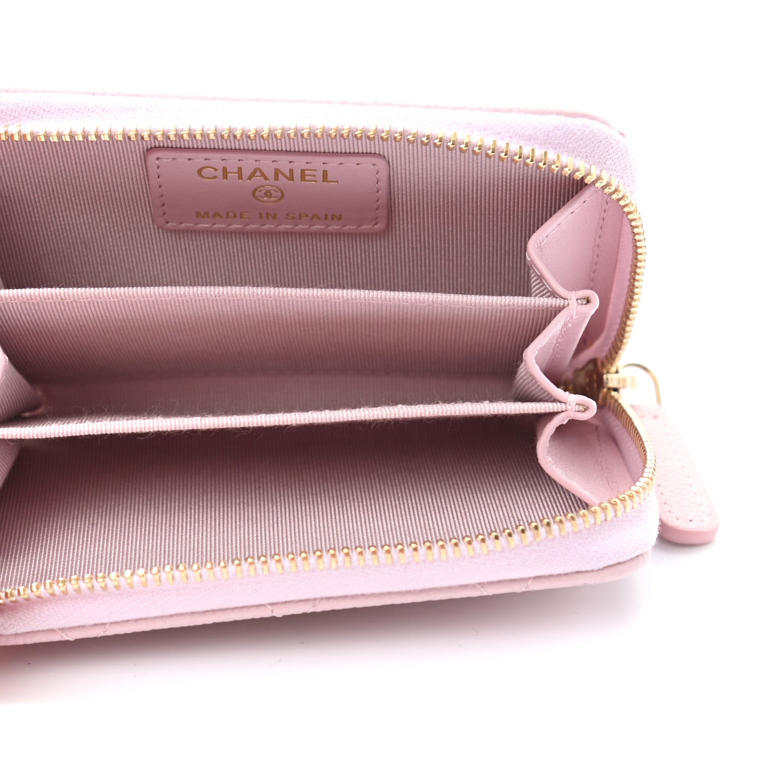 Chanel Caviar Quilted Zip Coin Purse Light Pink 5 of 8