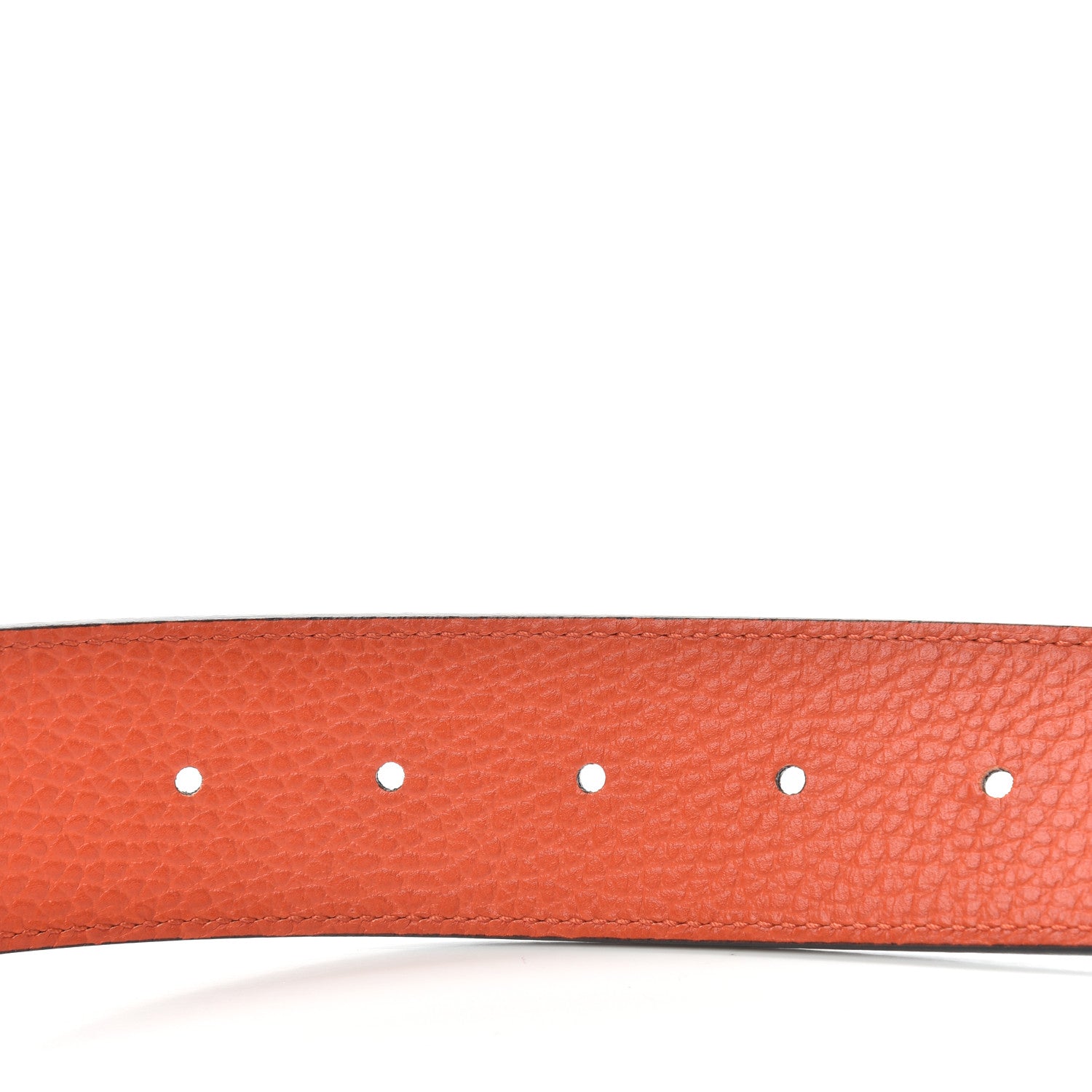 Gucci Calfskin 1973 Reversible Belt 85 34 Orange Black 6 of 7