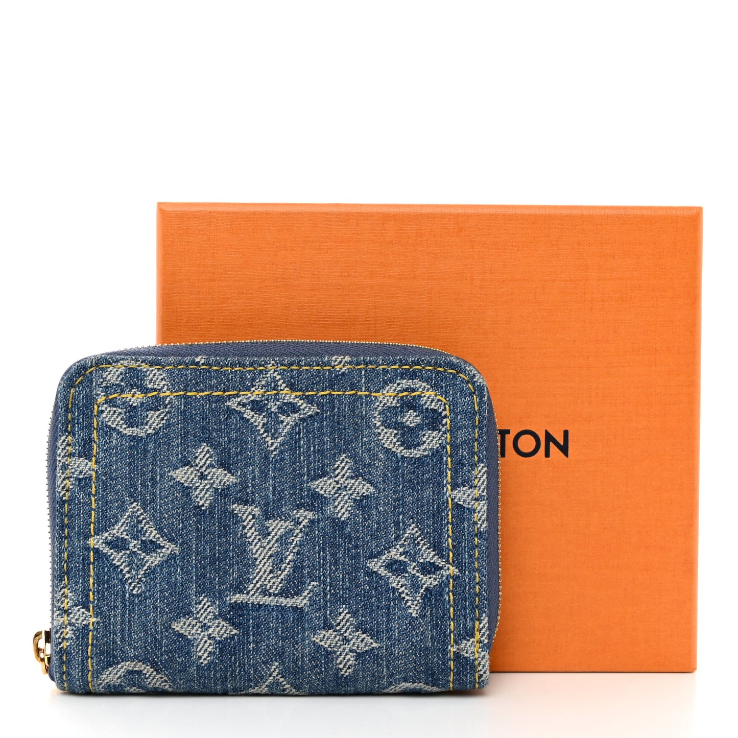 Denim Monogram Zippy Coin Purse Blue