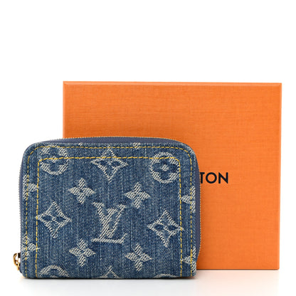Louis Vuitton Denim Monogram Zippy Coin Purse Blue 7 of 7