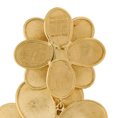 Marco Bicego 18K Yellow Gold Diamond Flower Statement Earrings 4 of 4