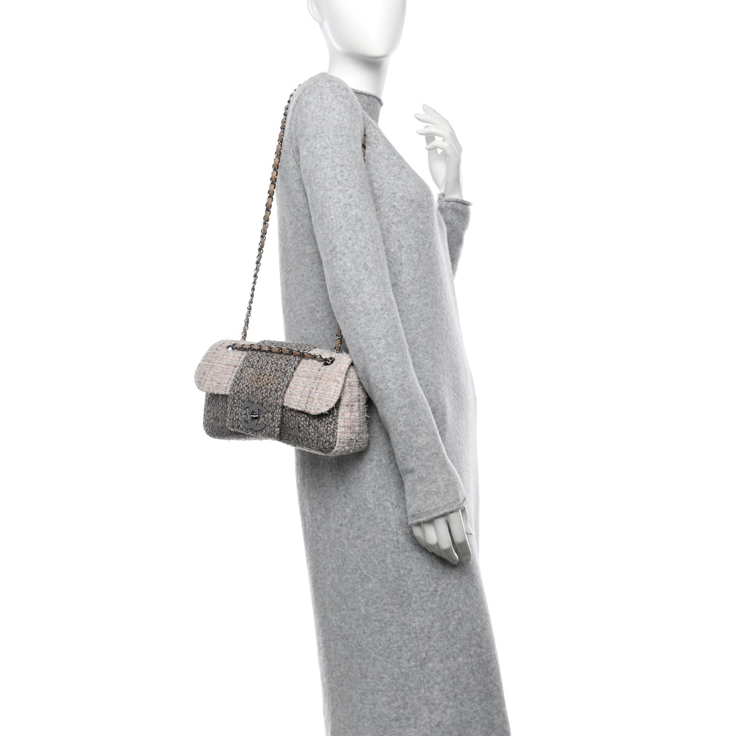 Tweed Medium Fantasy Flap Grey