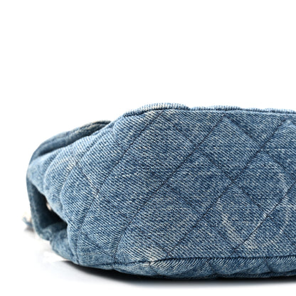 Chanel Denim CC Quilted Mini Square Flap Blue 9 of 10