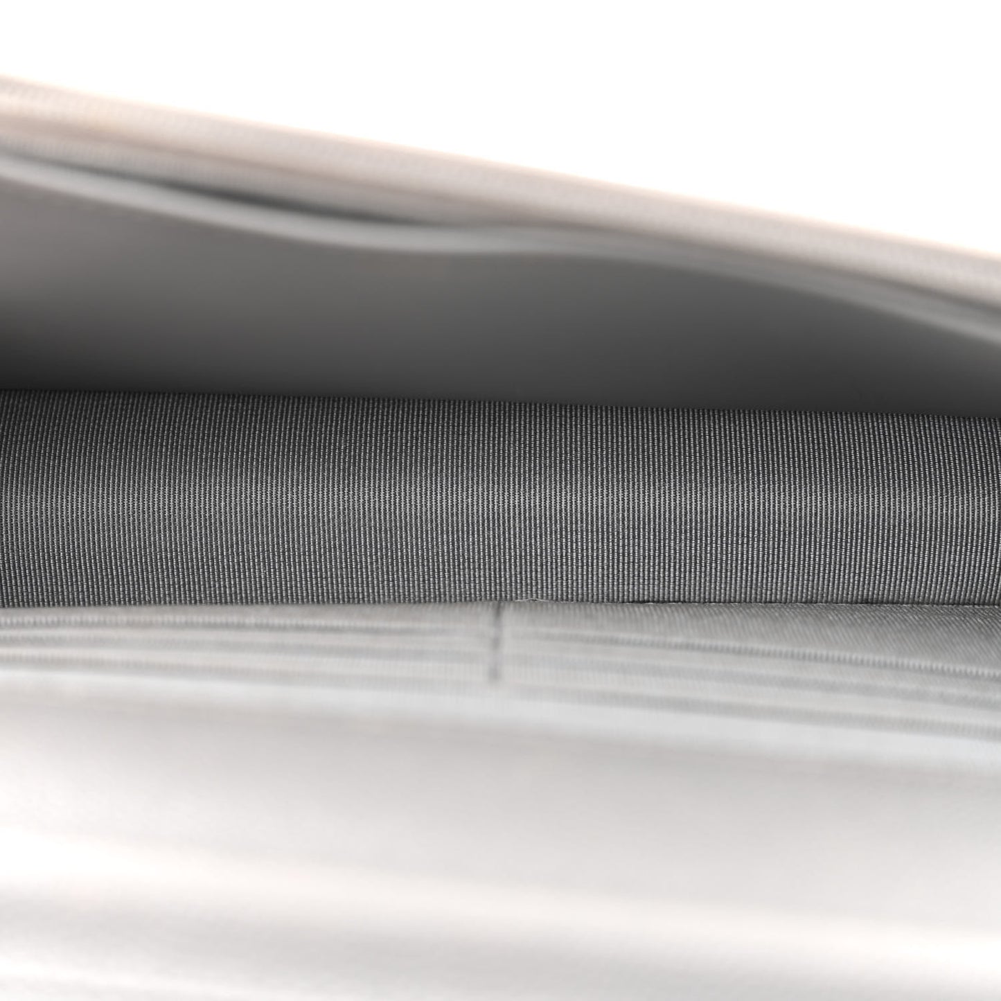 Caviar Quilted Wallet on Chain WOC Grey