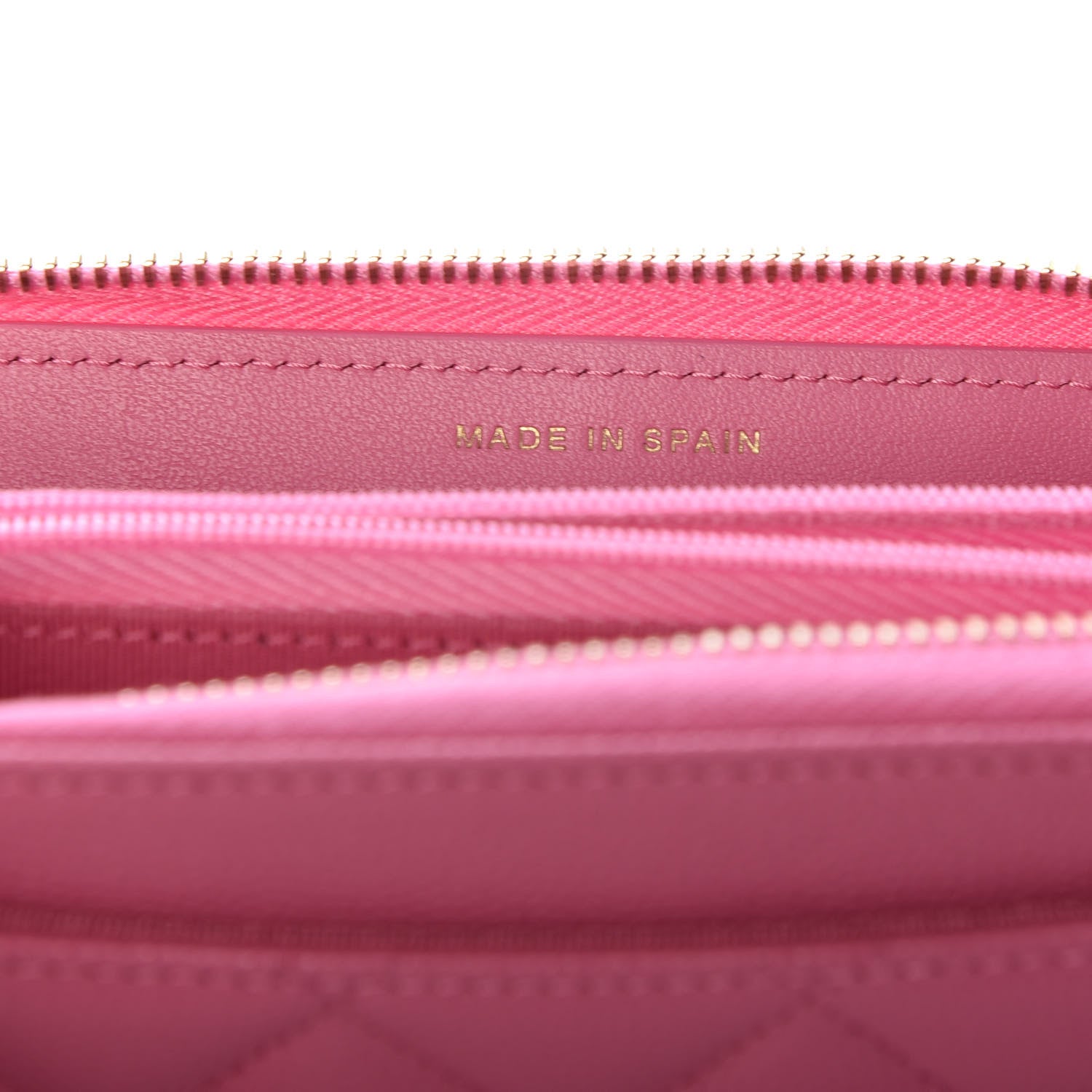 Chanel Caviar Quilted Medium Zip Around Wallet Pink 7 of 9