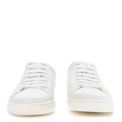Gucci Calfskin Interlocking G Perforated Womens Ace Sneakers 37 White Grey Sky 3 of 9