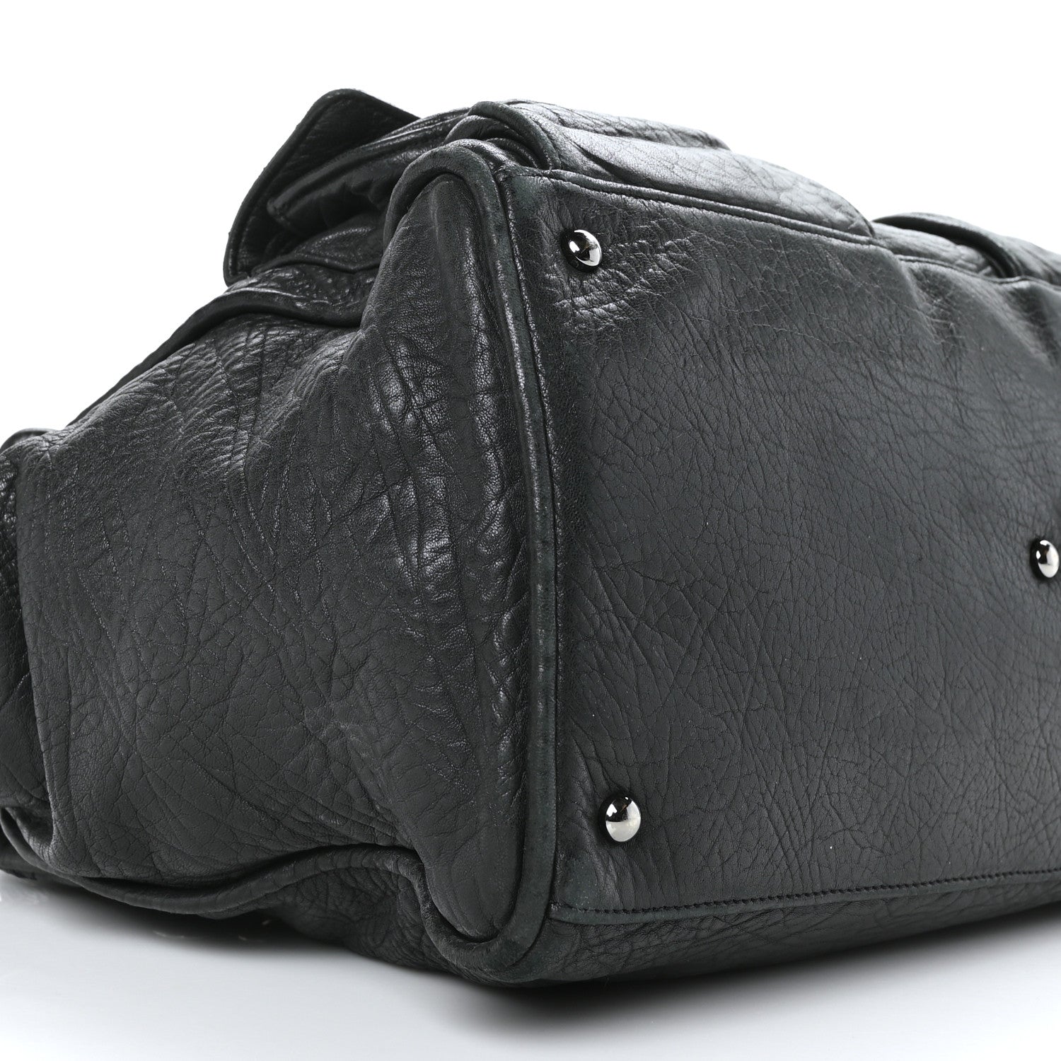 Chanel Distressed Lambskin Quilted Le Marais Front Pocket Bowling Bag Black 8 of 10