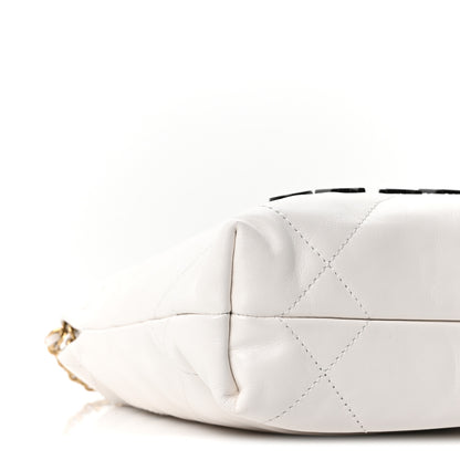 Chanel Shiny Calfskin Quilted Mini Chanel 22 White Black 8 of 9