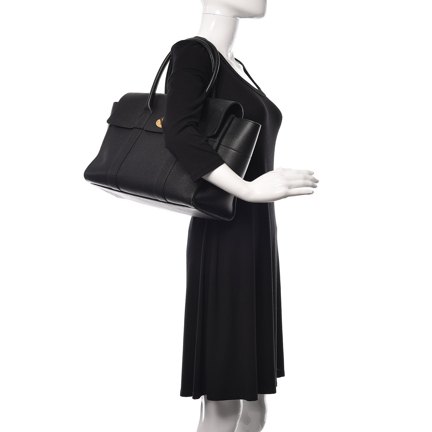 Mulberry Small Classic Grain Bayswater Black 2 of 13