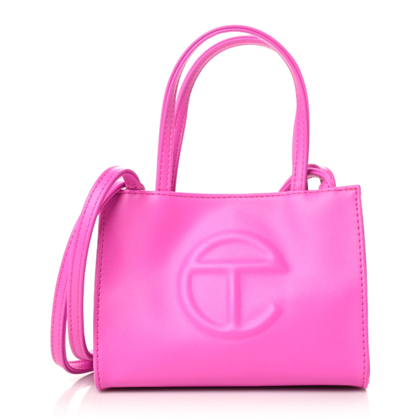 Vegan Leather Small Shopping Bag Azalea