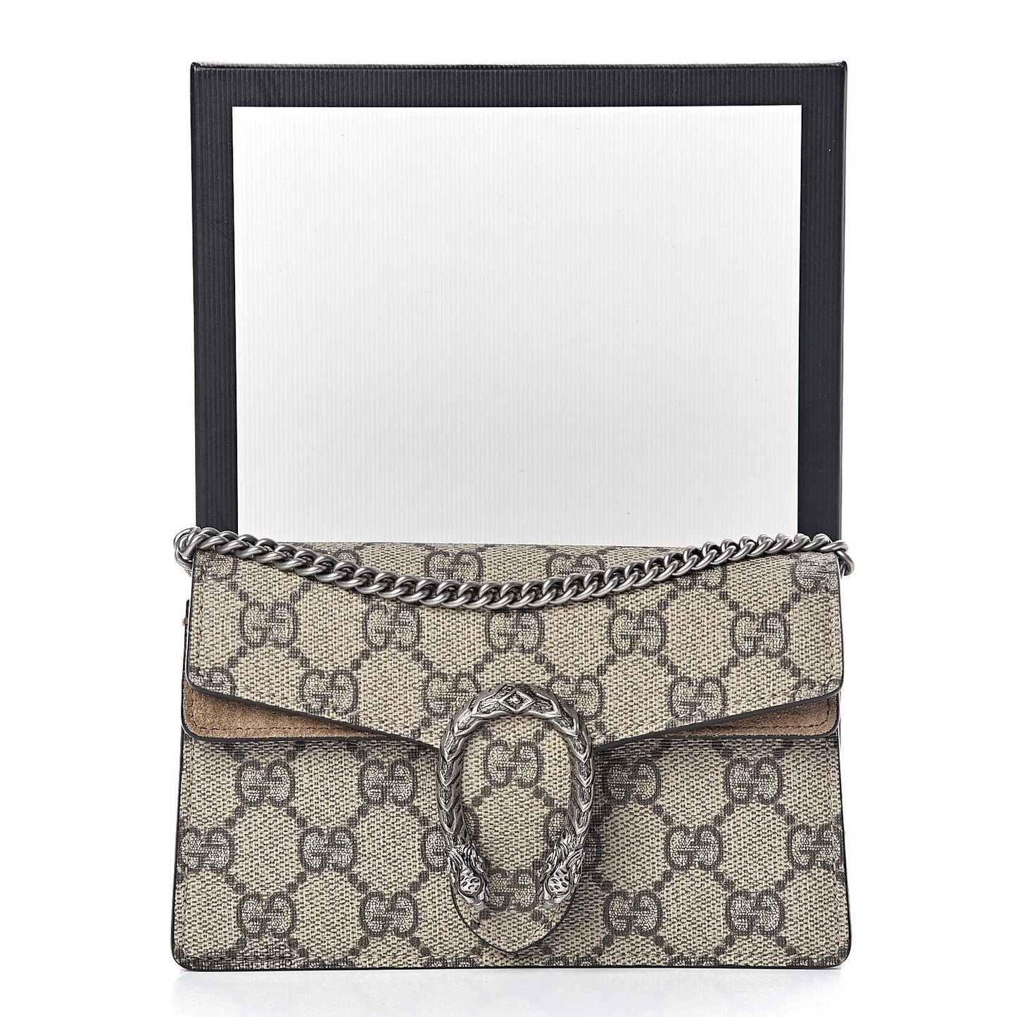 GG Supreme Monogram Super Mini Dionysus Shoulder Bag Taupe