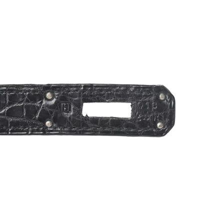 Hermes Matte Niloticus Crocodile Birkin 30 Black 25 of 43