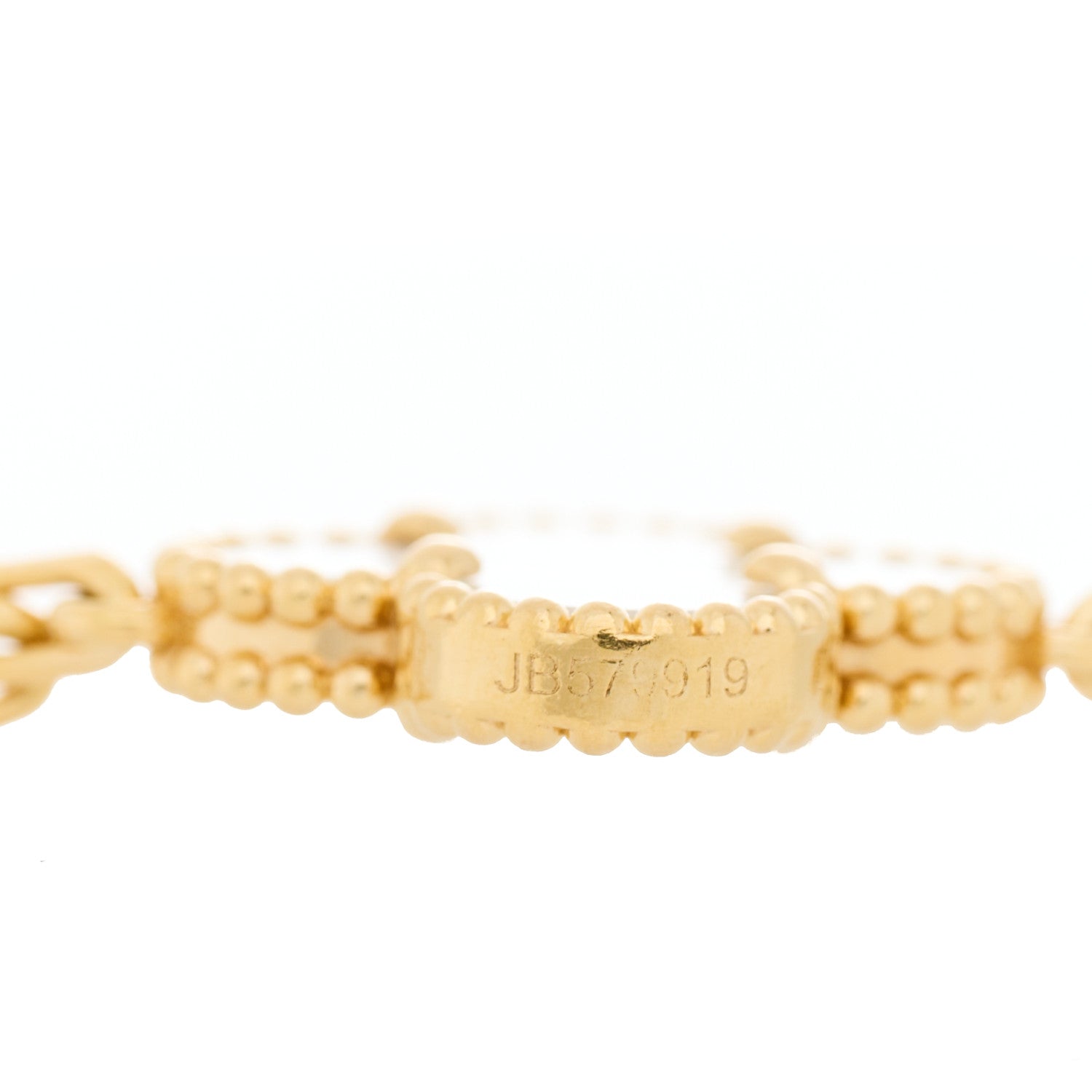 Van Cleef & Arpels 18K Yellow Gold Mother of Pearl 5 Motifs Vintage Alhambra Bracelet 3 of 4