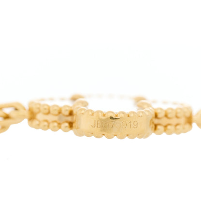 Van Cleef & Arpels 18K Yellow Gold Mother of Pearl 5 Motifs Vintage Alhambra Bracelet 3 of 4