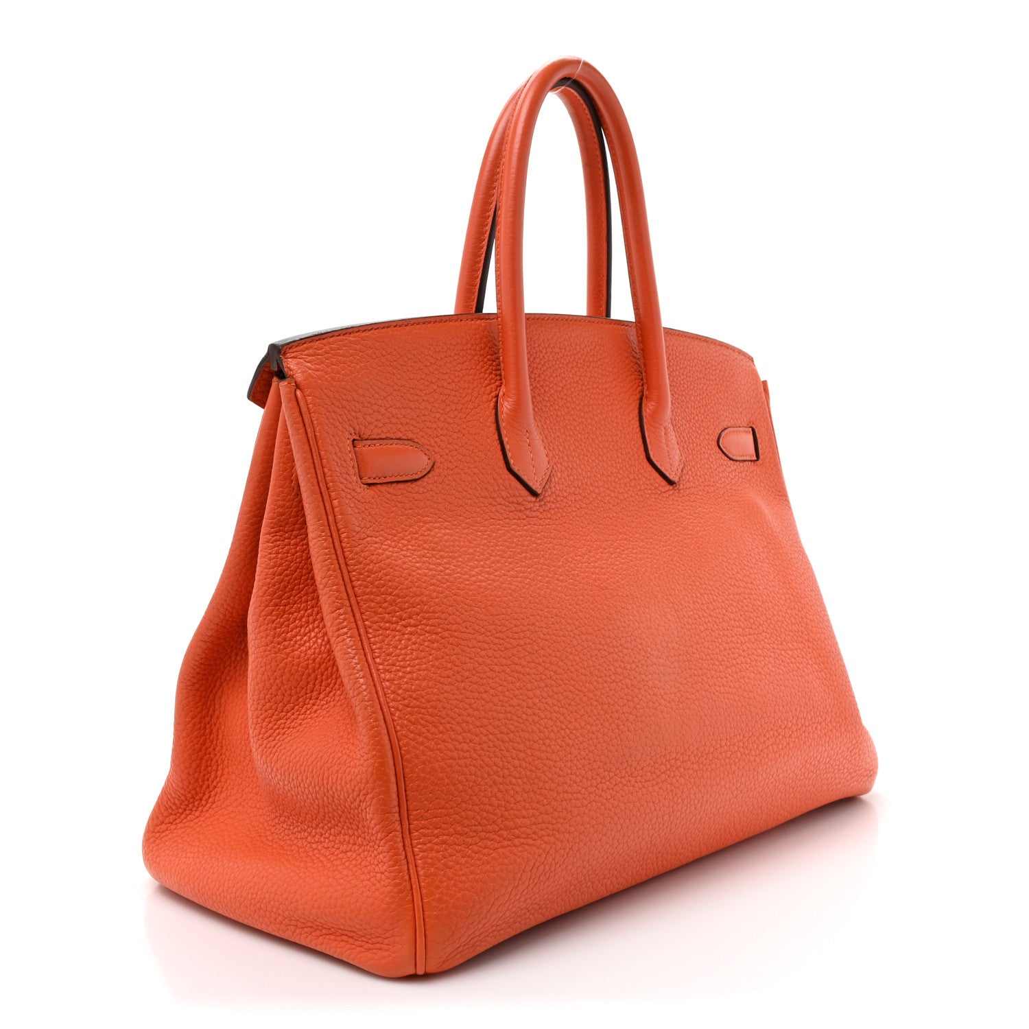Hermes Taurillon Clemence Birkin 35 Orange 3 of 12