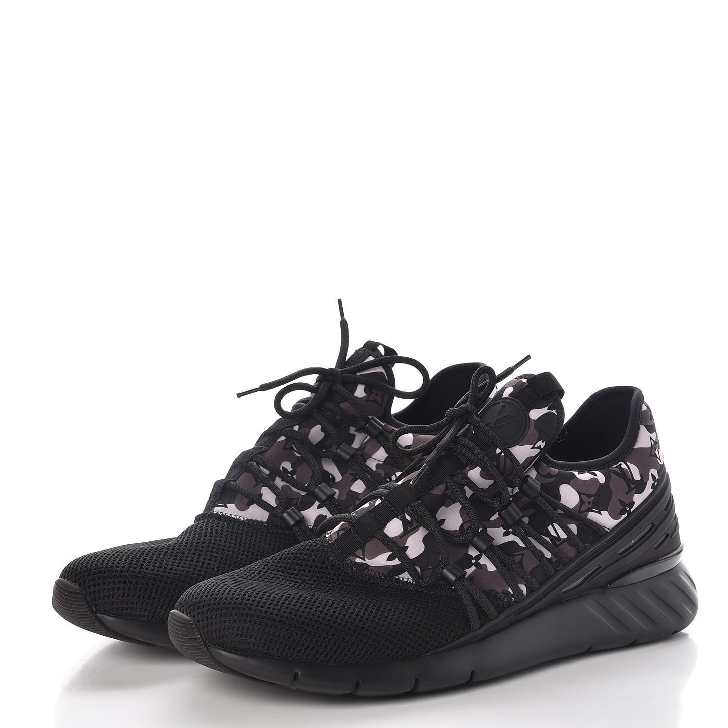 Neoprene Mesh Rubber Monogram Camo Fastlane Low Sneakers 9.5 Black