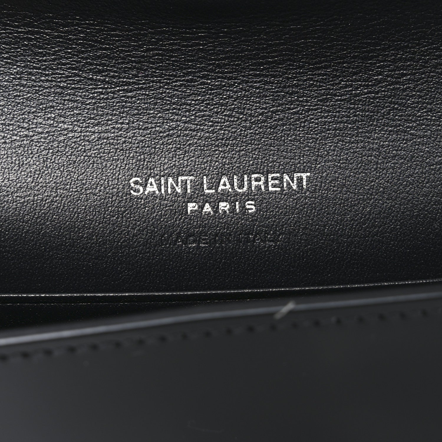 Saint Laurent Patent Calfskin Small Monogram Envelope Wallet Black 6 of 6