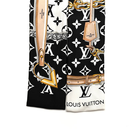 Louis Vuitton Silk Monogram Confidential Bandeau Black 2 of 4