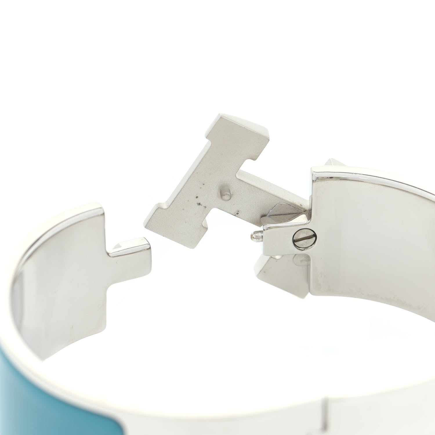 Hermes Enamel Wide Clic Clac H Bracelet PM Bleu Izmir 5 of 6
