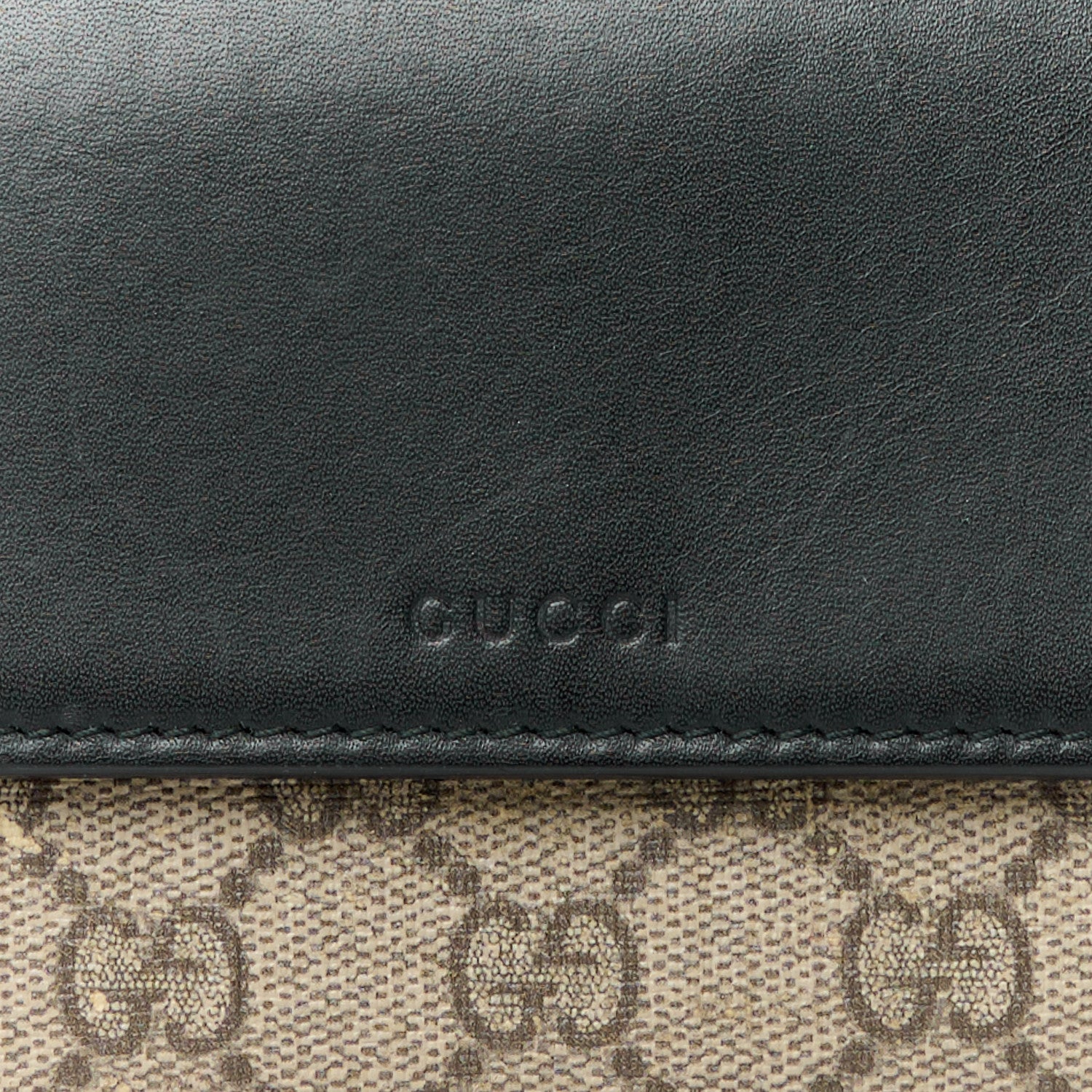 Gucci Calfskin GG Supreme Monogram Continental Wallet Black 8 of 11