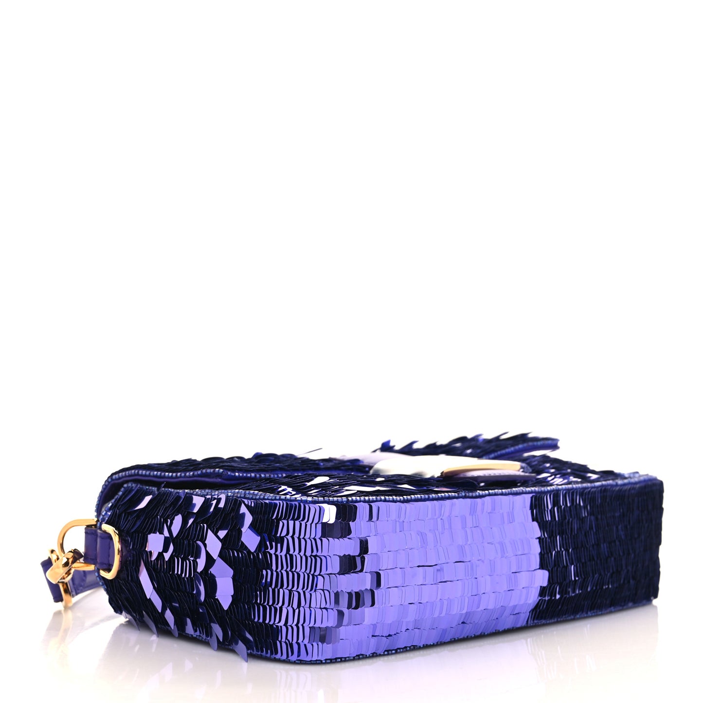 Sequin Paillettes Shiny Nappa Sex and the City Baguette Viola Purple Rain