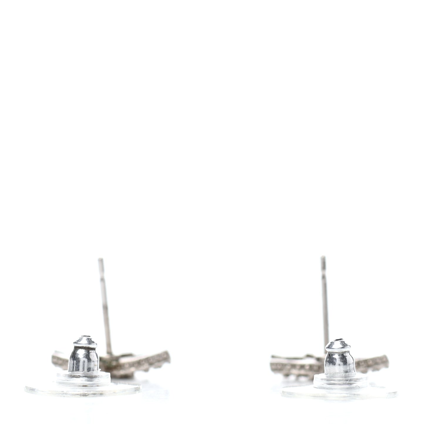 Crystal CC Earrings Silver
