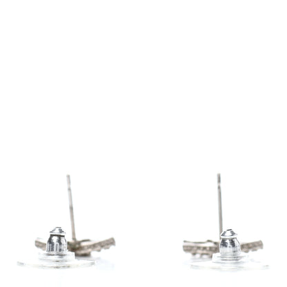 Chanel Crystal CC Earrings Silver 3 of 4
