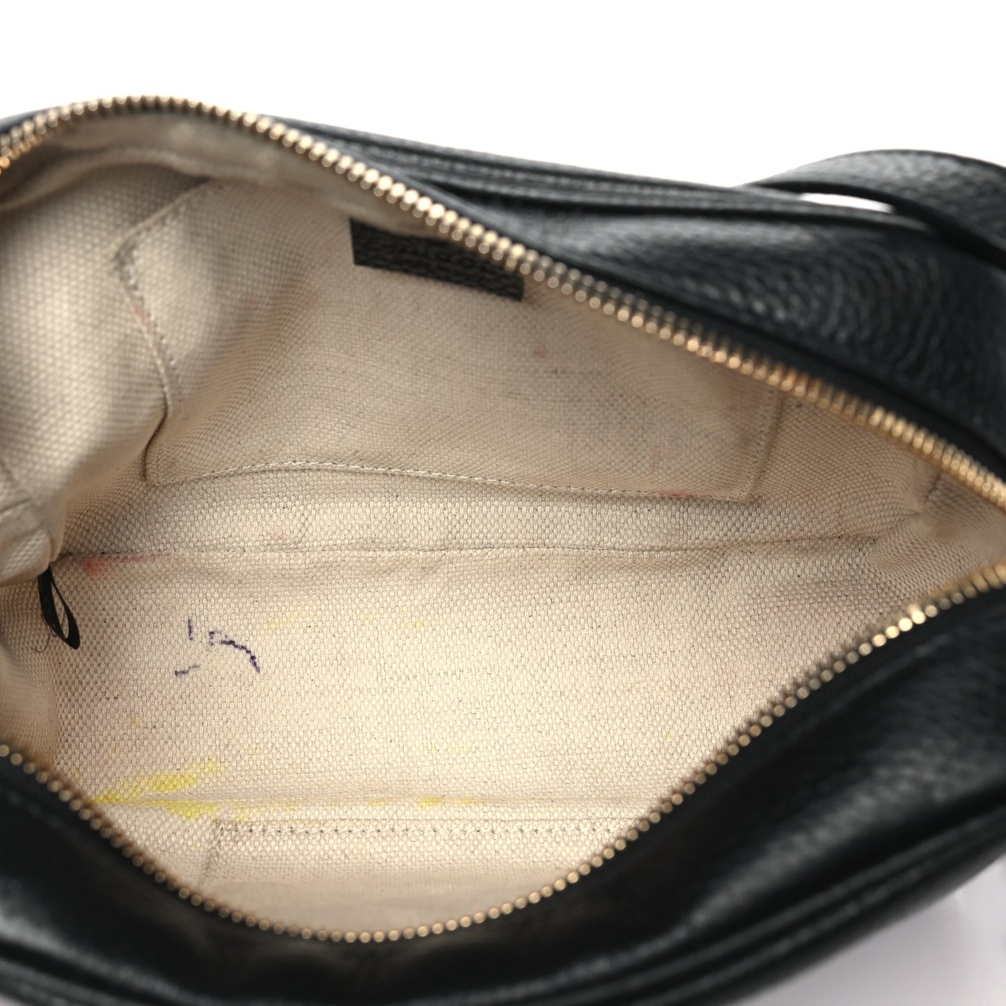 Pebbled Calfskin Small Soho Disco Bag Black