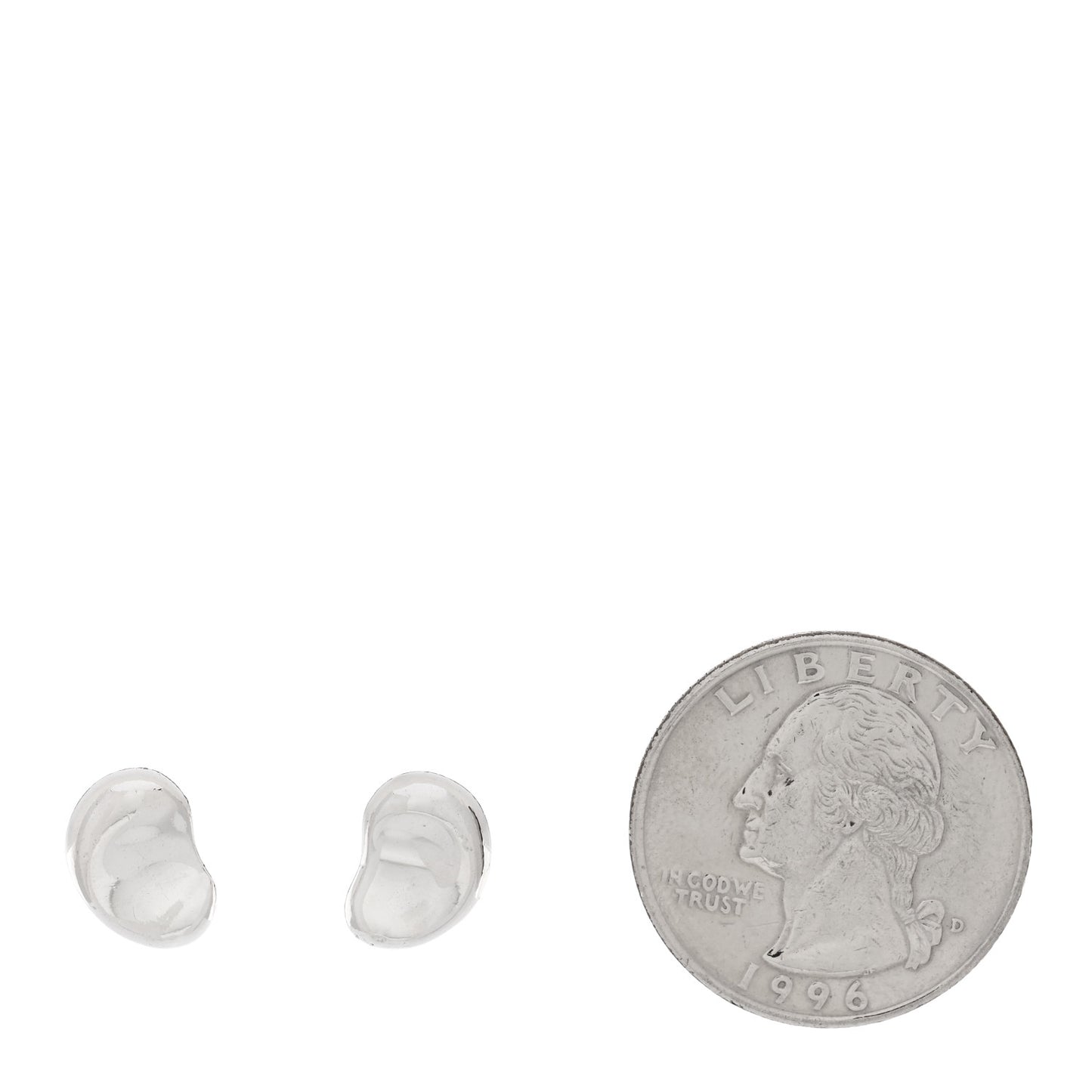 Sterling Silver 12mm Elsa Peretti Bean Earrings