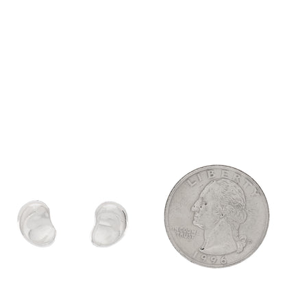 Tiffany Sterling Silver 12mm Elsa Peretti Bean Earrings 2 of 4