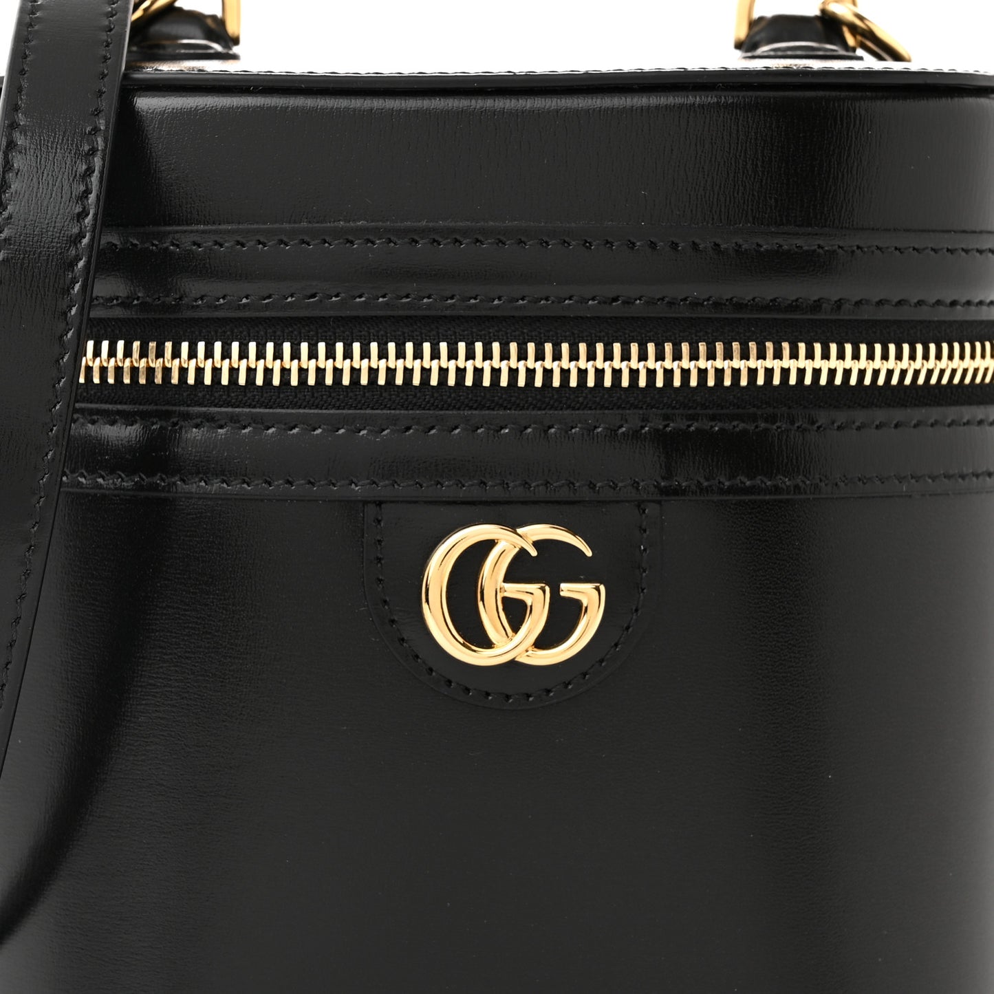 Calfskin Mini Bamboo Top Handle Shoulder Bag Black