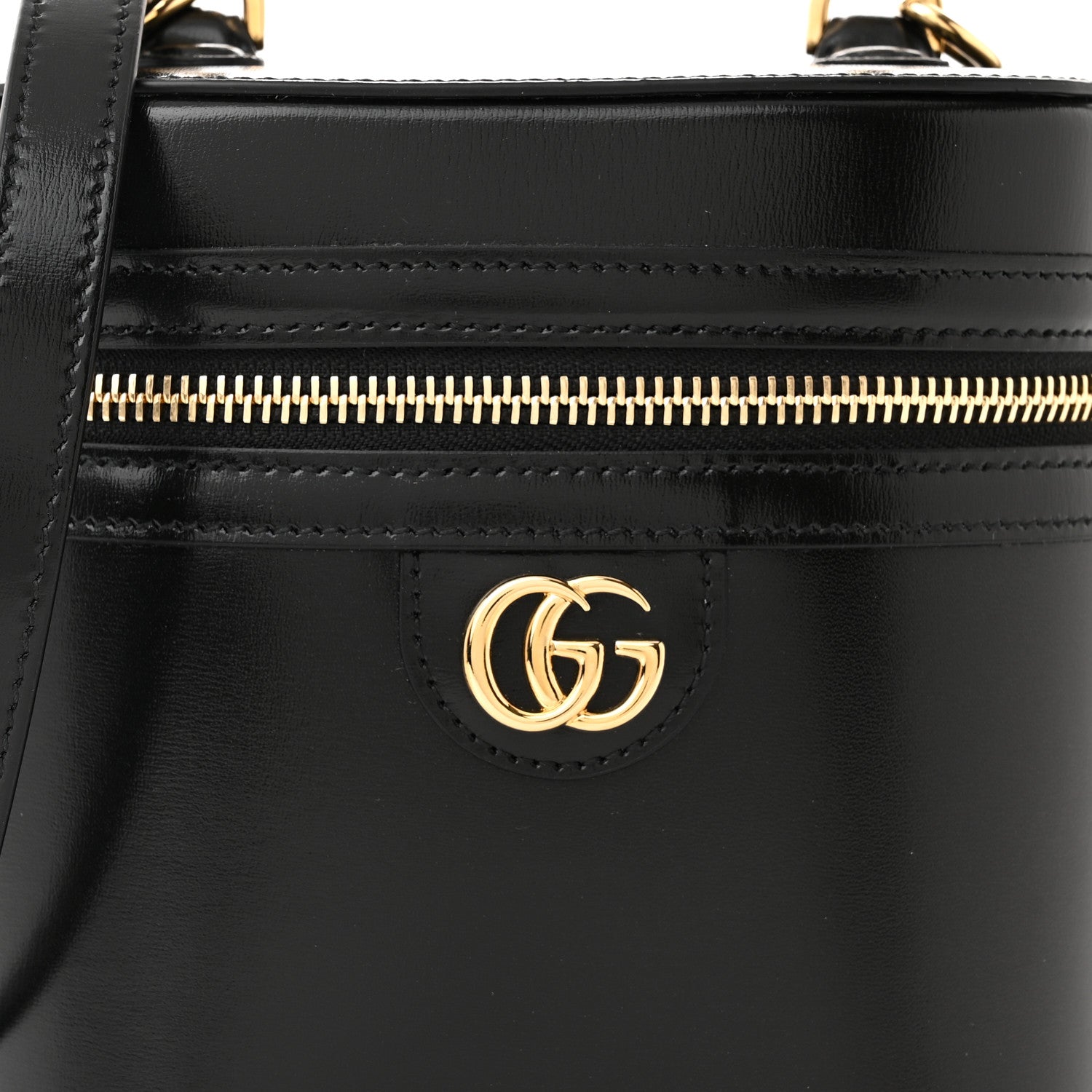 Gucci Calfskin Mini Bamboo Top Handle Shoulder Bag Black 8 of 11