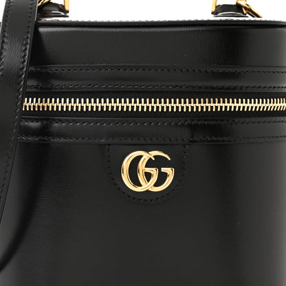 Gucci Calfskin Mini Bamboo Top Handle Shoulder Bag Black 8 of 11