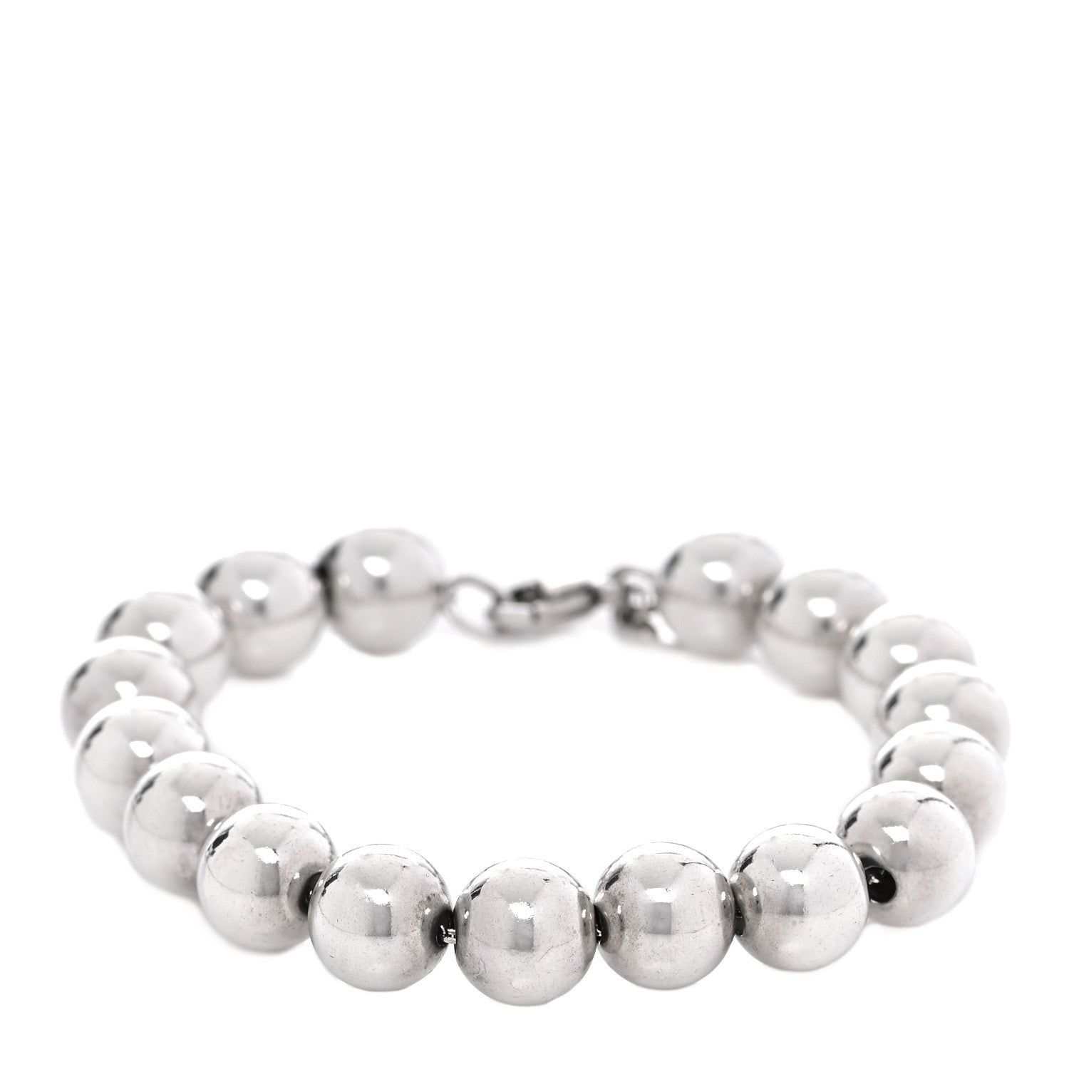 Tiffany Sterling Silver 10mm HardWear Ball Bracelet 1 of 5