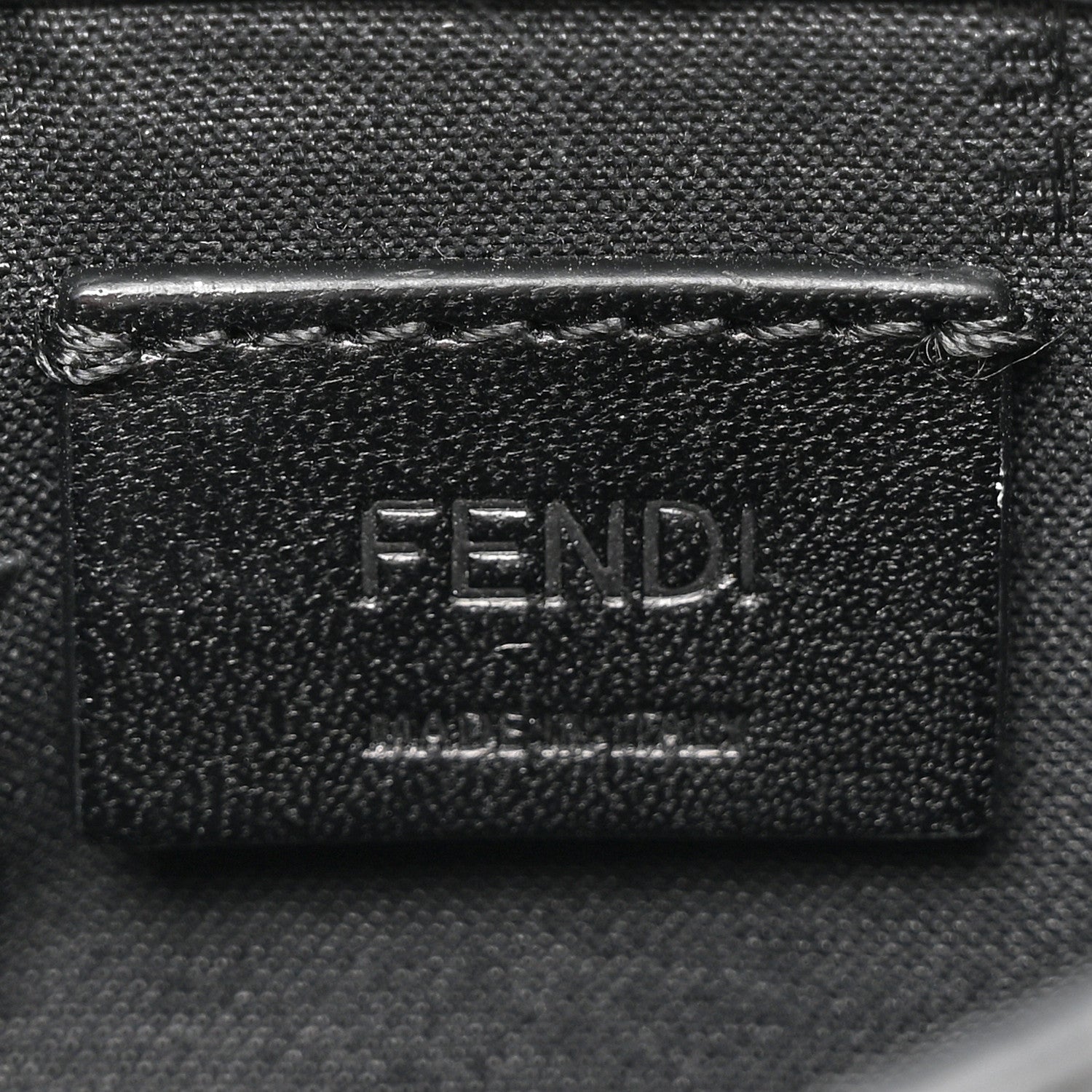 Fendi Recycled Fabric Jacquard Vitello Cover Micro FF Micro Flat Baguette Asfalto 6 of 11