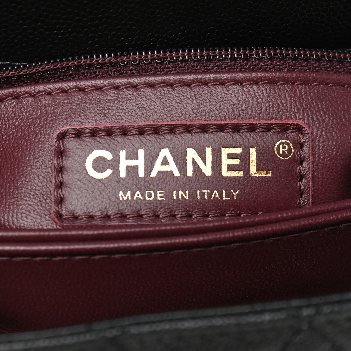 Caviar Quilted Mini Coco Handle Flap Black
