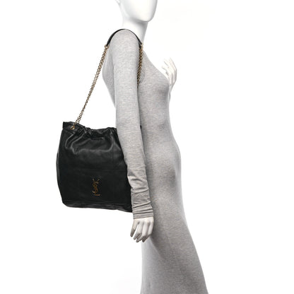 Saint Laurent Lambskin Matelasse Monogram Medium Jamie 4.3 Pochon Black 2 of 10