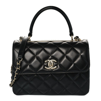Chanel Lambskin Quilted Small Trendy CC Dual Handle Flap Bag Black 1 of 10