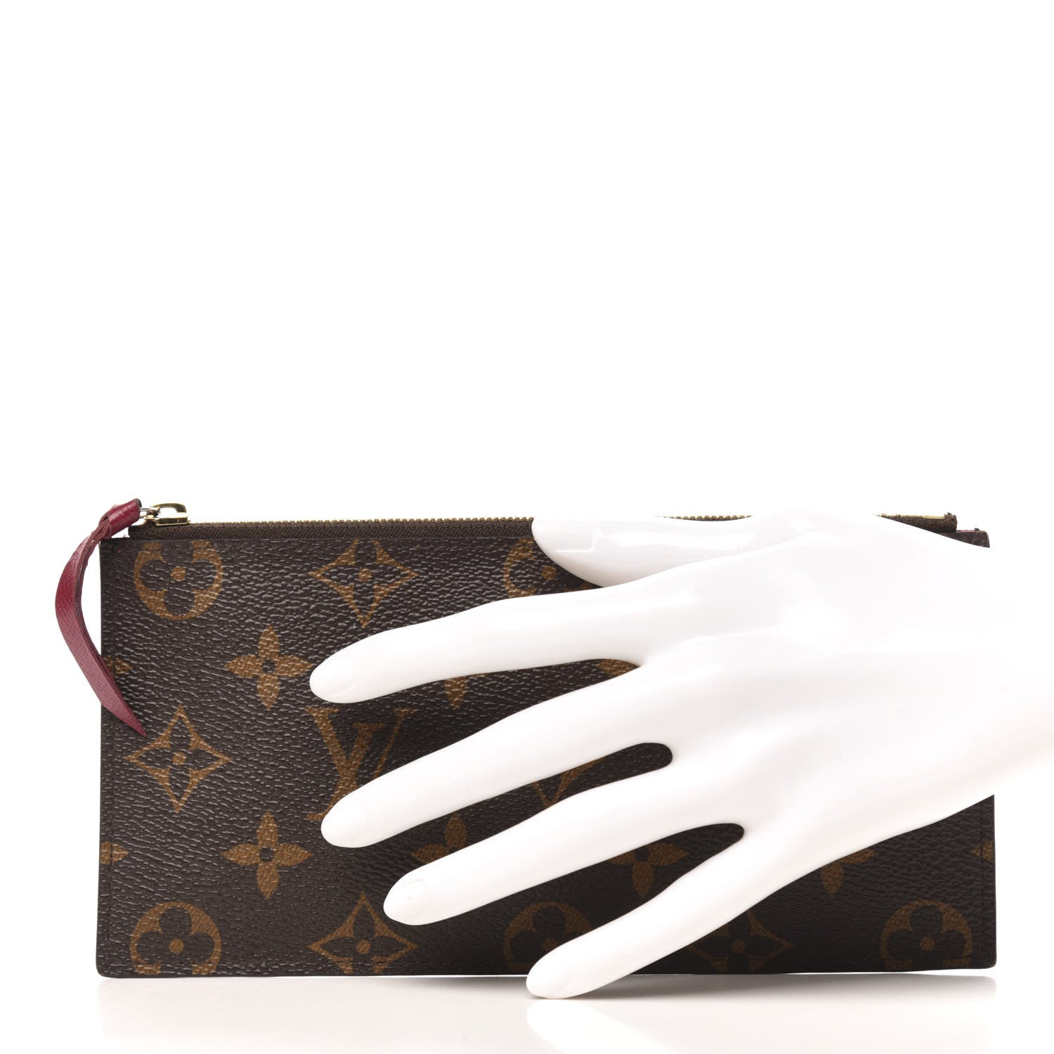 Louis Vuitton Monogram Felicie Chain Wallet Zippered Insert Fuchsia 2 of 6