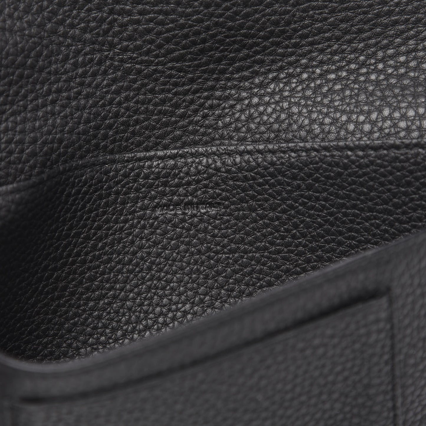 Cuoio Romano Selleria Mini Peekaboo Clutch Wallet Black