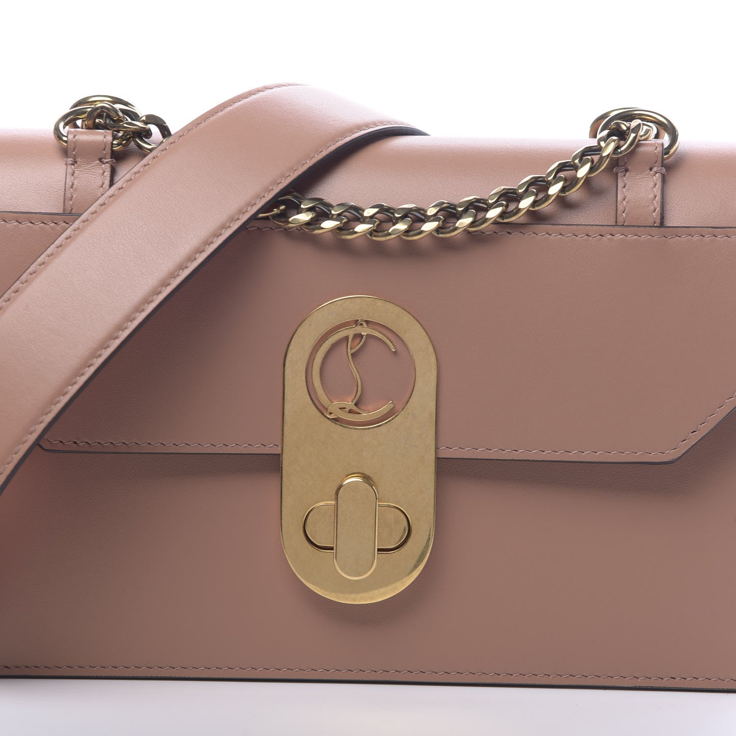 Christian Louboutin Calfskin Small Elisa Shoulder Bag Nude 8 of 11