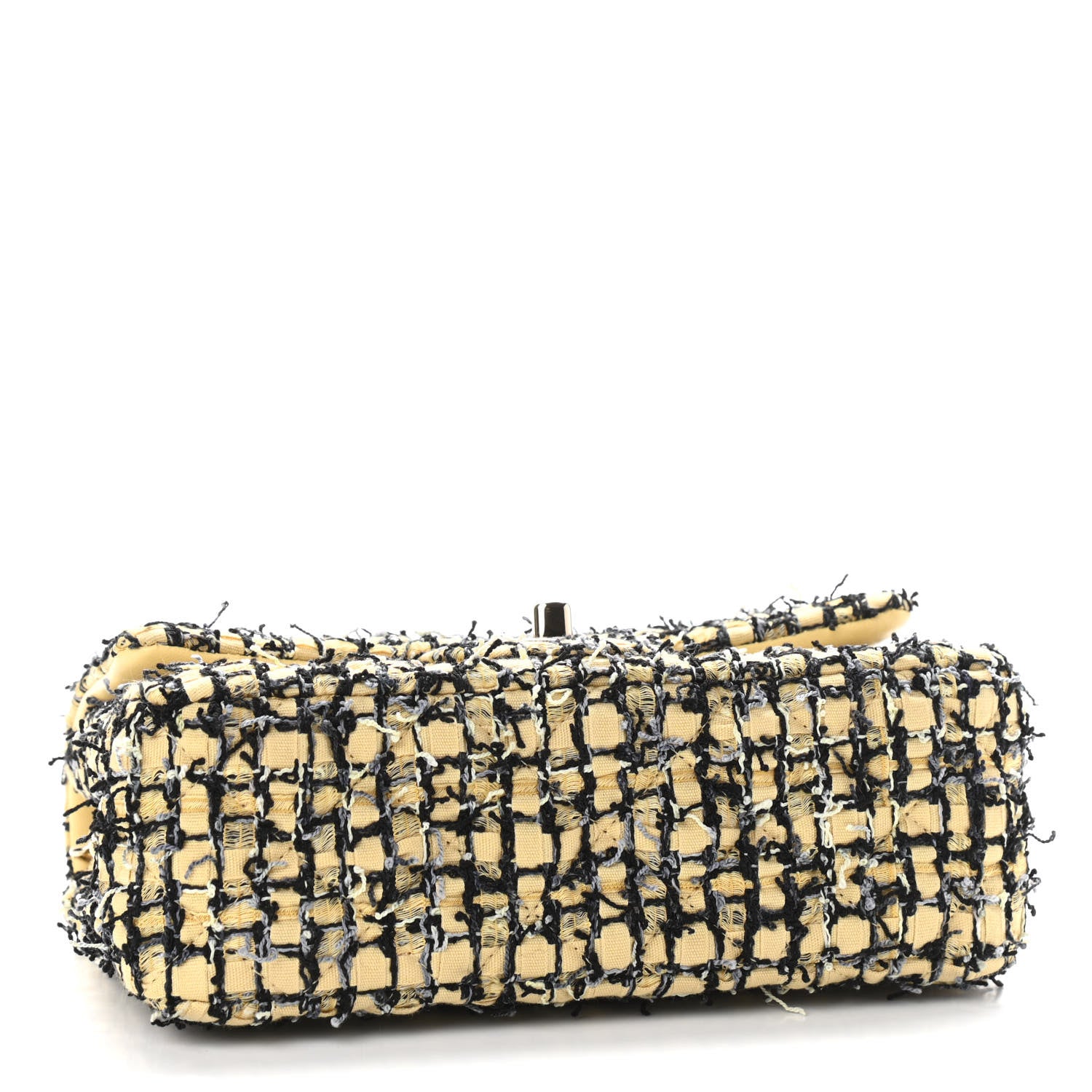Chanel Tweed Quilted Mini Rectangular Flap Yellow Black 4 of 11