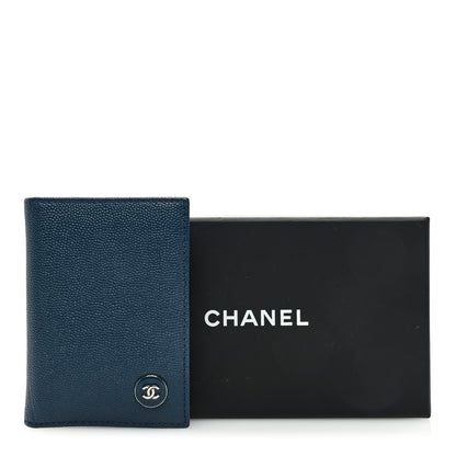 Chanel Caviar CC Card Holder Blue 8 of 8