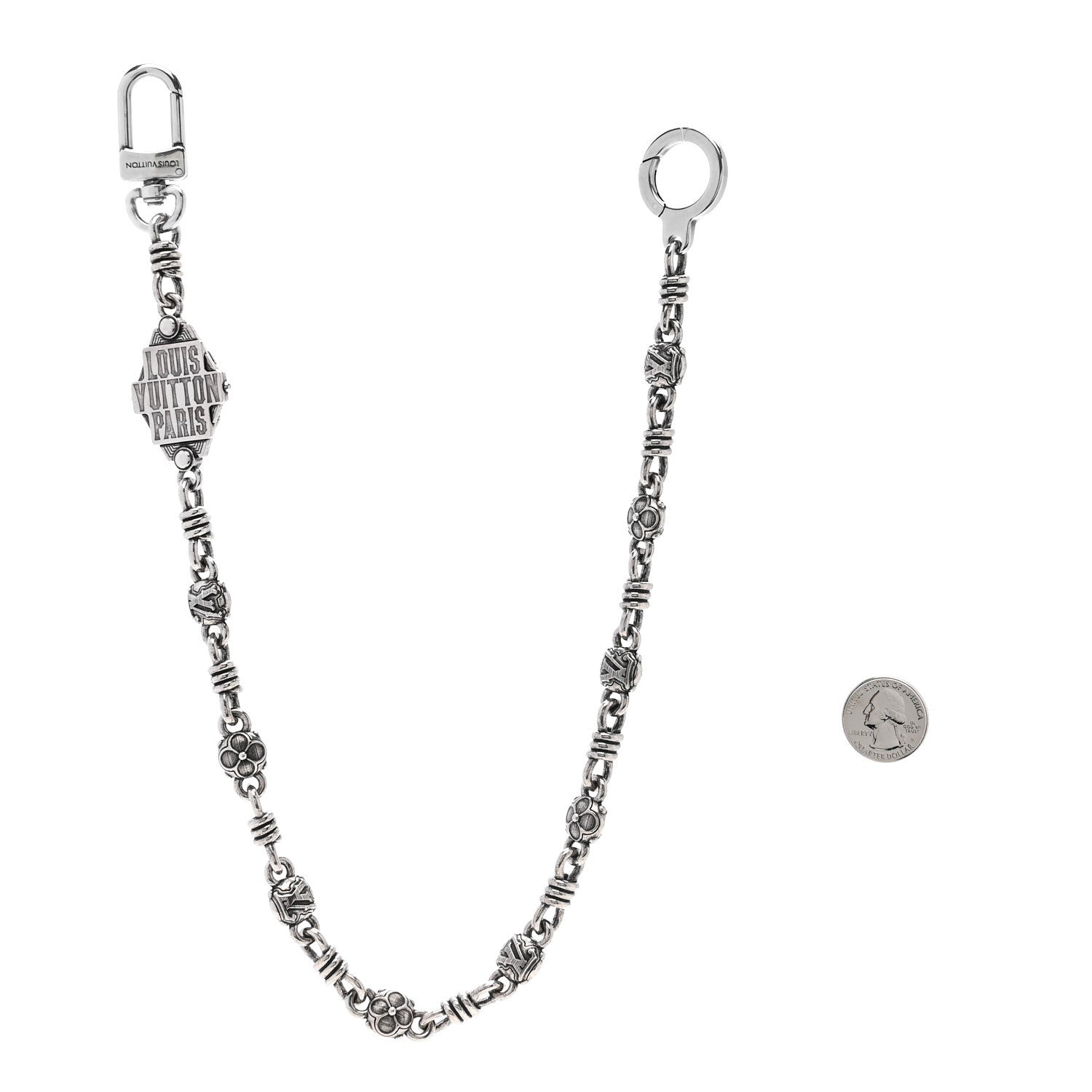 Louis Vuitton Metal Western Chain Belt and Bag Charm 2 of 5